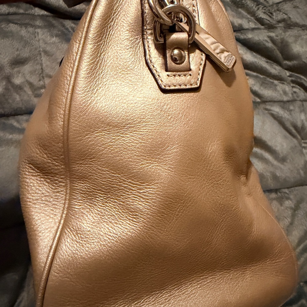 Coach Taupe Leather Shoulder Bag - Picture 4 of 6